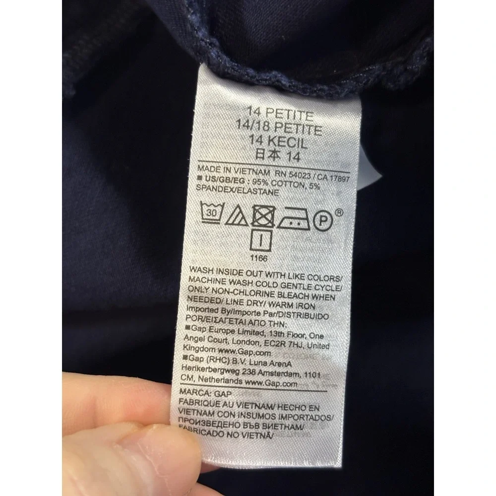 Gap‎ Kid's 14P Navy Uniform Trousers Pants Classic Essential Everyday Preppy